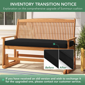 summsun non-slip bench cushion helps stay in place on windy porches.