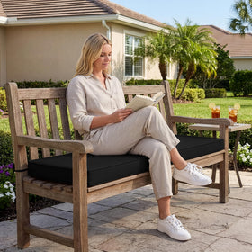 summsun waterproof bench cushion rainproof finish protects seating from moisture.