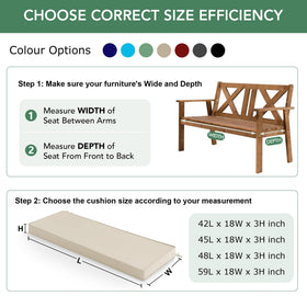 Summsun outdoor cushion 42x18 inches fits most benches