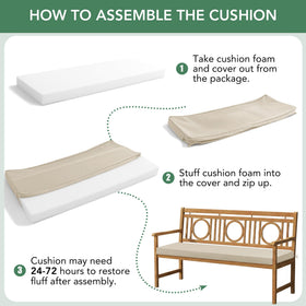 Summsun patio cushion machine-washable cover for simple cleaning