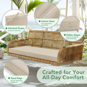 Summsun patio cushion removable cover for easy machine washing