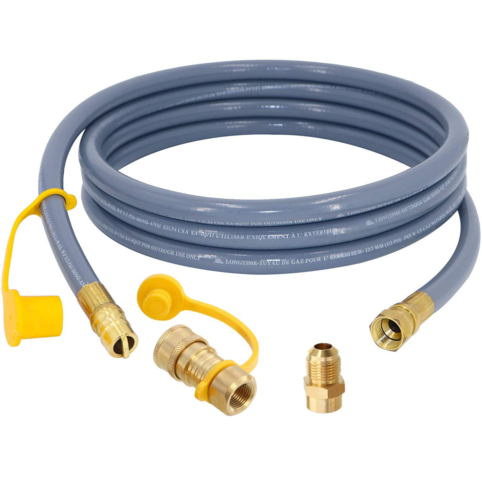 SUMNEW 12 ft natural gas hose with quick disconnect for versatile outdoor grilling
