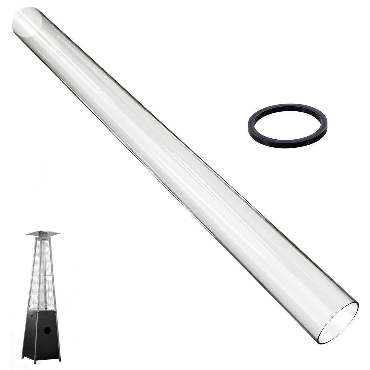 SUMNEW glass tube for patio heater, 49.5 inches tall, designed for durable heat performance.