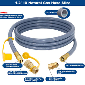 SUMNEW hose connected to Weber grill for natural gas conversion