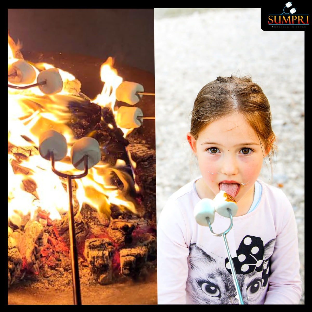 SUMPRI S'mores Sticks create memorable campfire moments with friends.