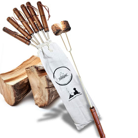 SUMPRI Smores Sticks extendable telescoping design for easy campfire roasting.
