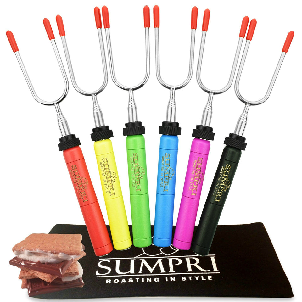 SUMPRI S'mores Sticks for fire pit offer safe setup and easy roasting.