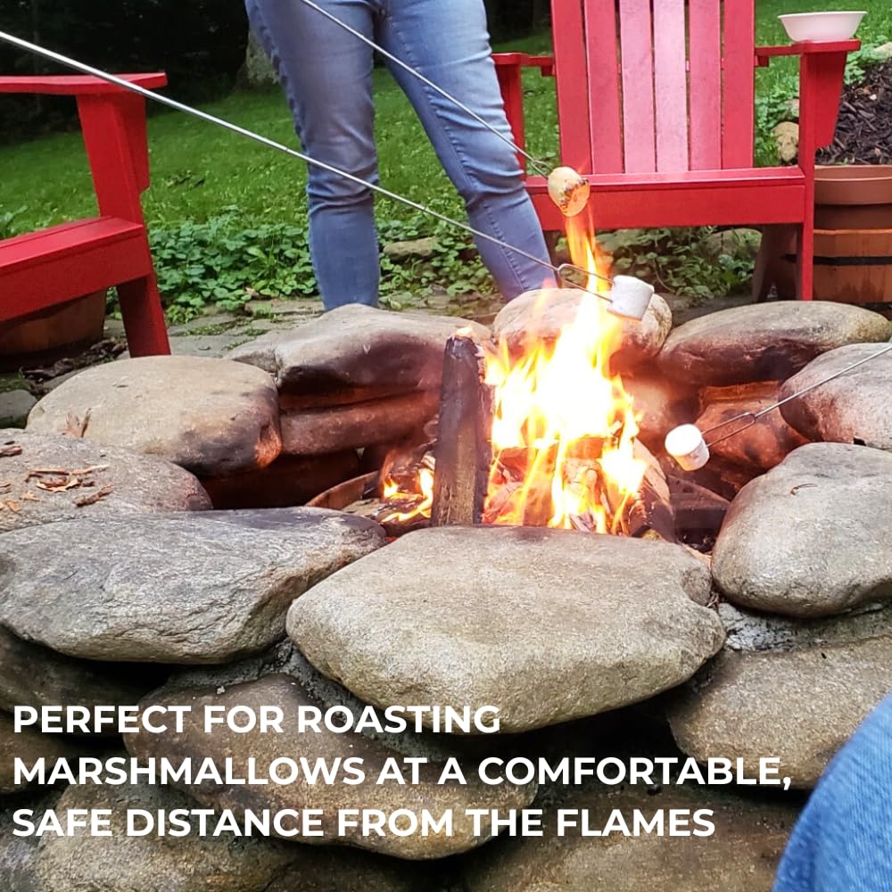 SUMPRI Smores Sticks six-pack enables quick, even roasting of marshmallows.