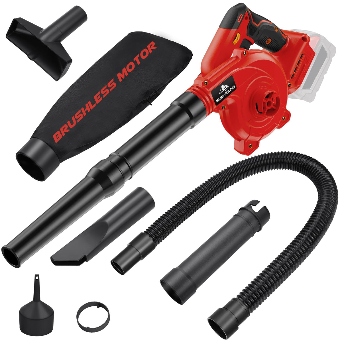 SUMYOUNG cordless blower with M18 battery compatibility for versatile outdoor cleaning