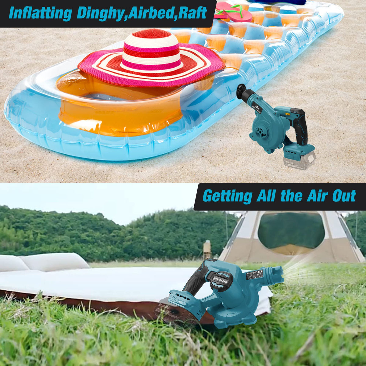 Sumyoung inflation nozzle and attachments for car, camping, and inflatables