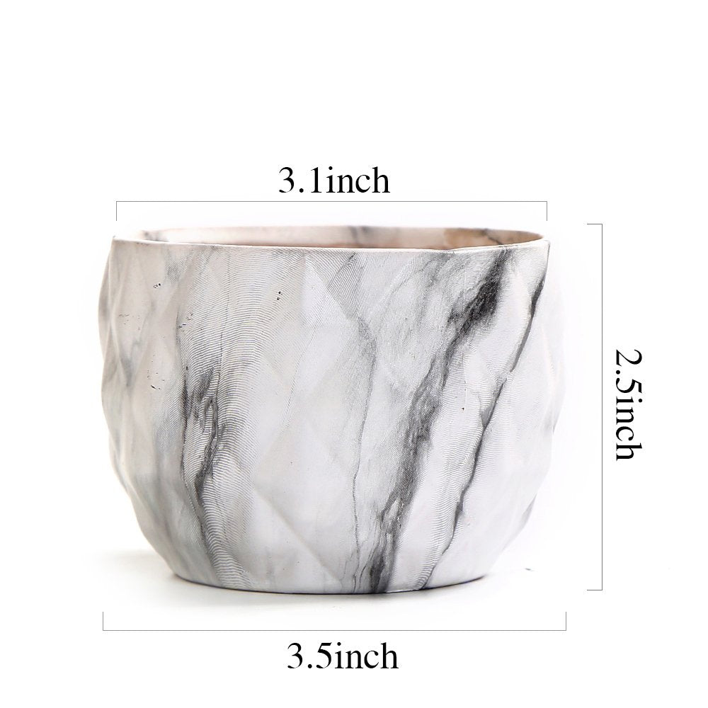 Sun-E ceramic pot side view emphasizing compact footprint for desks and windowsills