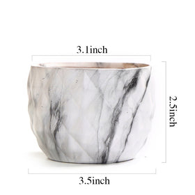 Sun-E ceramic pot side view emphasizing compact footprint for desks and windowsills