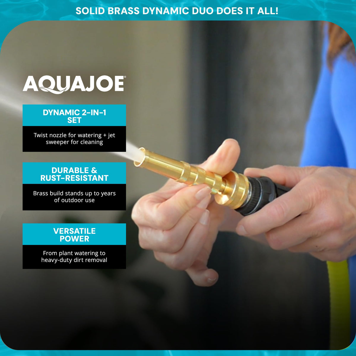 Sun Joe Aqua Joe jet sweeper nozzle delivers a high-pressure jet for tough grime removal.