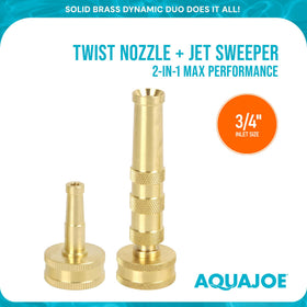 Sun Joe Aqua Joe universal hose connection fits standard NH 3/4 inch hoses without adapters.