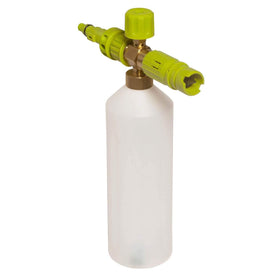 Sun Joe foam spray cannon on windows delivering even foam coverage