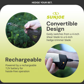 Sun Joe HJ604C 2-in-1 switch enables quick tool changes