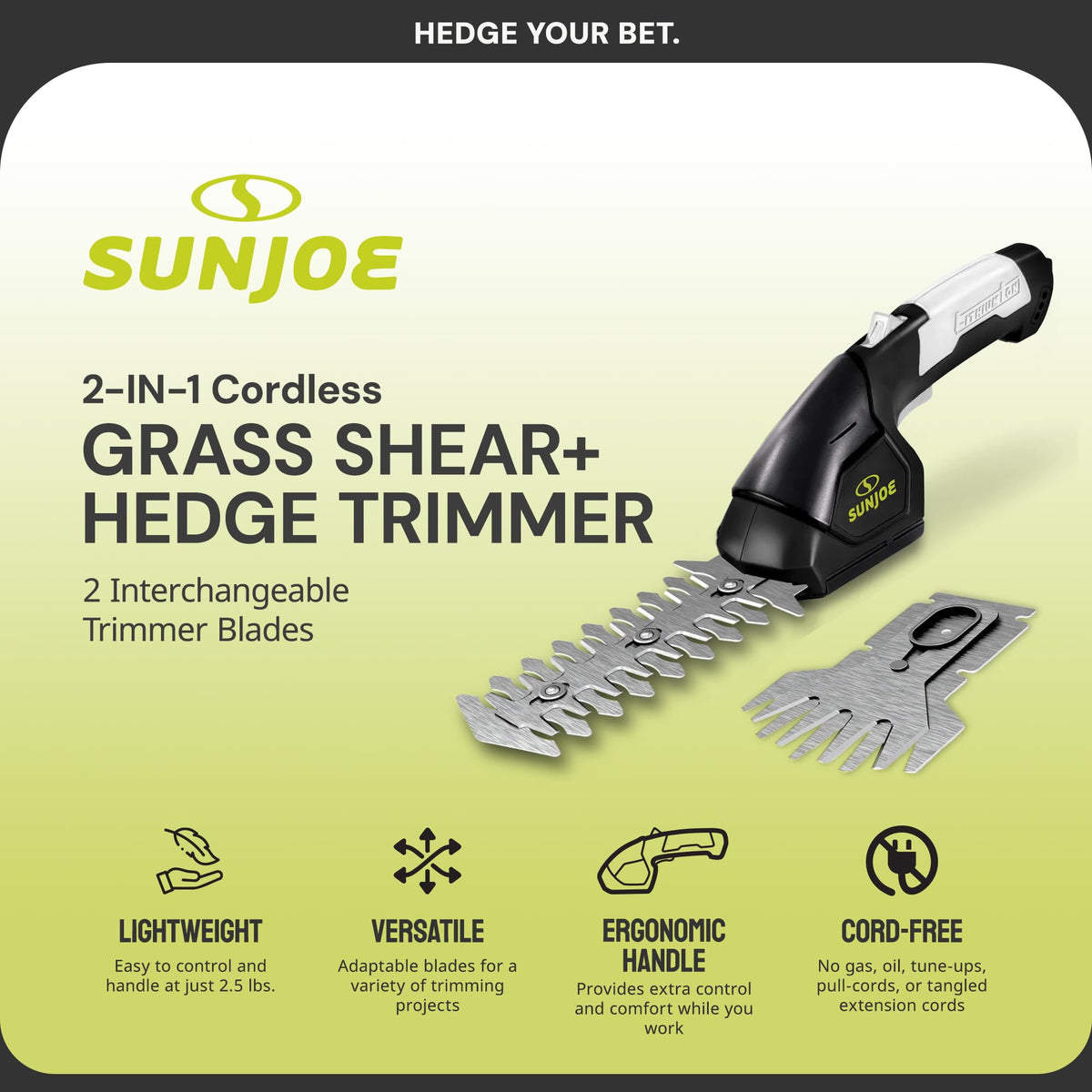 Sun Joe HJ604C hedge trimmer blade for shaping shrubs