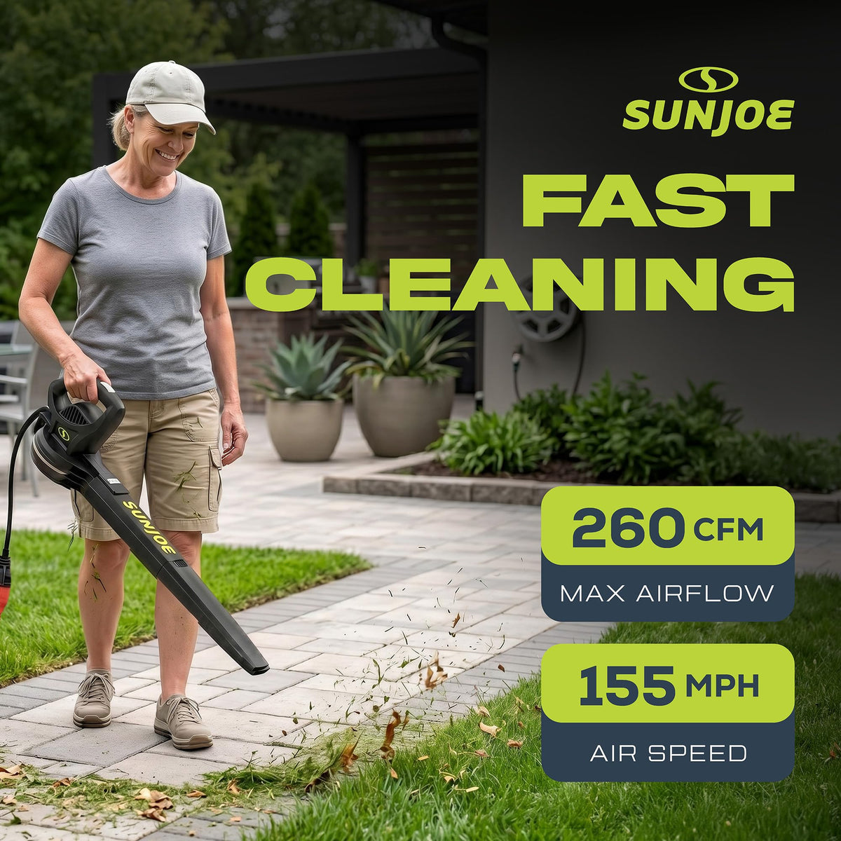 Sun Joe SBJ597E ideal for porches, decks, and walkways