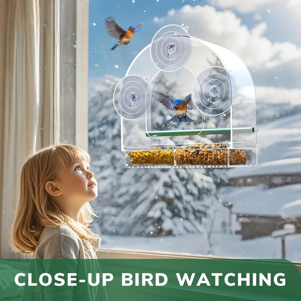 Deters nuisances like rats or squirrels while feeding birds