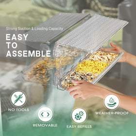 SUNALLY Window Bird Feeder tool-free installation saves setup time