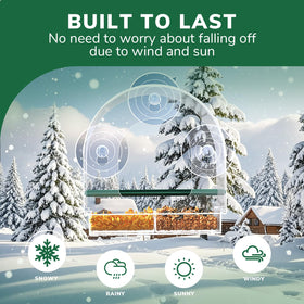 Durable outdoor feeder withstands seasons for year-round viewing