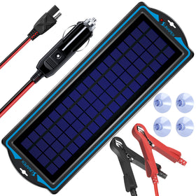 SUNAPEX 12V solar panel with glass surface for durable outdoor charging.