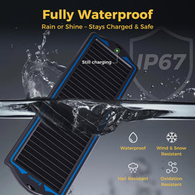 SUNAPEX portable panel with suction cups for quick car window mounting on the go.
