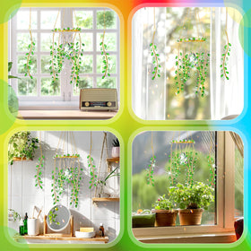 Suncalla window suncatcher set creates shimmering rainbow reflections in sunlit spaces.