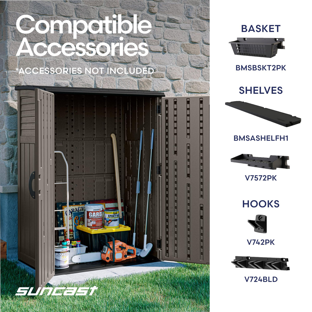 Compact backyard footprint illustrated in a tidy outdoor space.