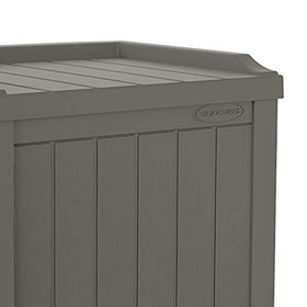Suncast deck box seat 22-gallon offering extra outdoor seating plus storage.