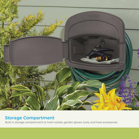 Suncast DHH150ST 150 ft capacity supports large yard watering.