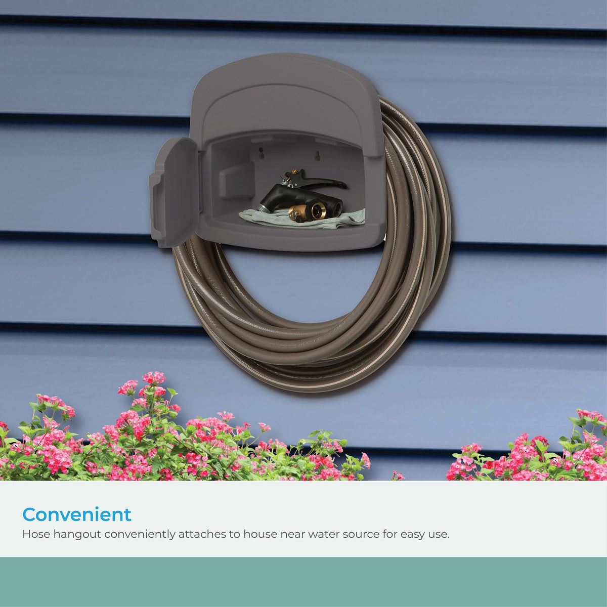 Suncast DHH150ST watertight connection ensures reliable hose setup.