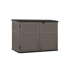 Suncast horizontal shed front view with dual doors for easy access