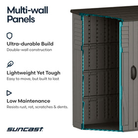Multi-wall resin texture visible, offering fade resistance outdoors.