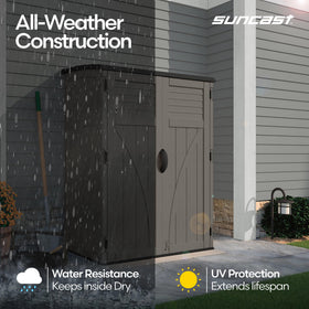 Tall design accommodates long-handled items like shovels and umbrellas.