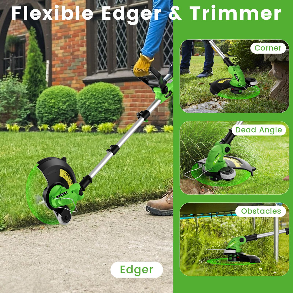 SUNCHERS telescopic shaft extended for comfortable reach