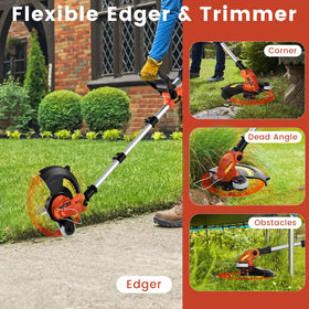 SUNCHERS 90-degree edger conversion wheel enabling easy lawn edging
