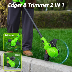 SUNCHERS auto-feed line keeps cutting without constant rope winding.