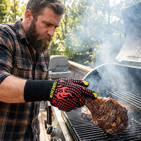 Sunchin 2-pack gloves offer convenient protection for grilling sessions.