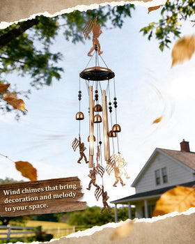 Suncket Bigfoot wind chimes yard decor endure sun and rain in the garden.