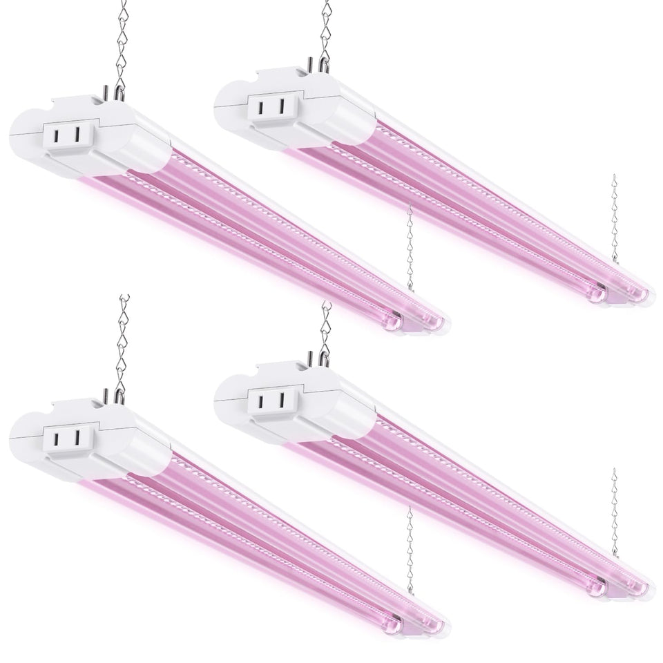 Sunco 3ft grow light full spectrum close-up showing LED layout for seedlings