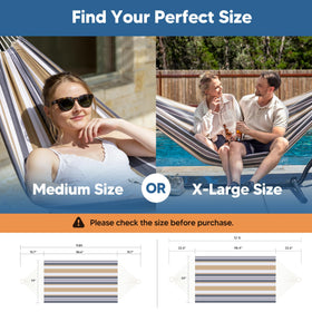SUNCREAT outdoor hammock suitable for indoor and outdoor use.