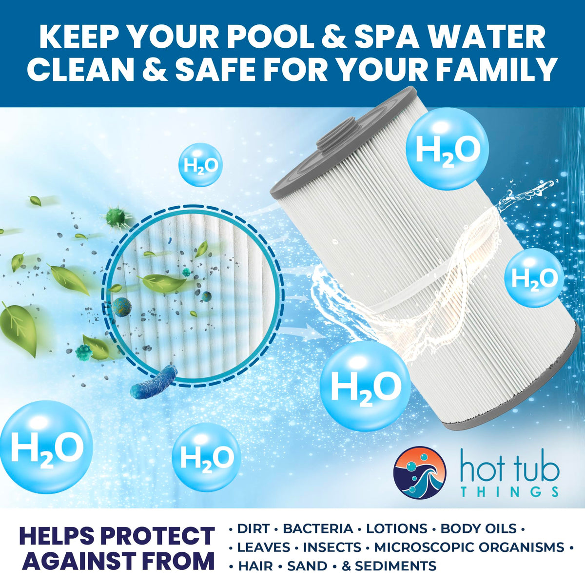 Sundance 780-series compatible filter for versatile spa replacement.