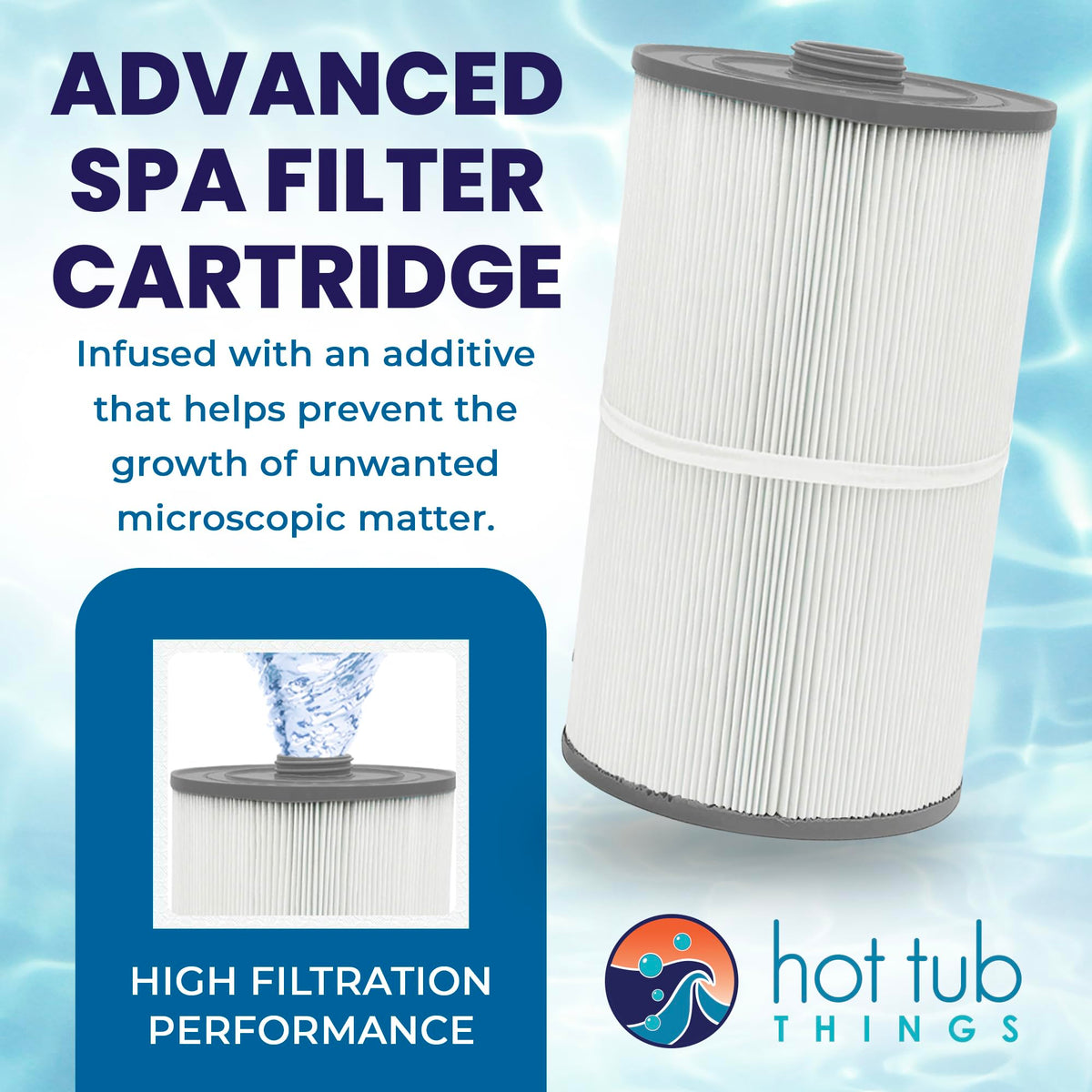 Sundance MicroClean cartridge close-up showing filtration mesh for efficiency.