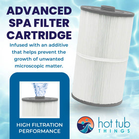 Sundance MicroClean cartridge close-up showing filtration mesh for efficiency.
