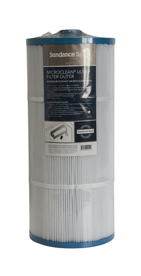 Sundance MicroClean Ultra outer filter close-up shows pleated media for efficient filtration