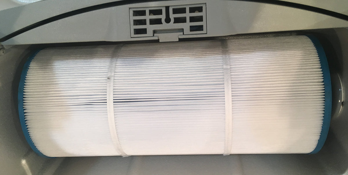 Reinforced end caps on Sundance outer filter for durable spa filtration