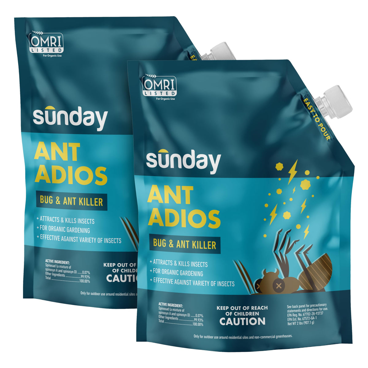 SUNDAY Ant Adios 2 lb bag ready for outdoor yard pest control