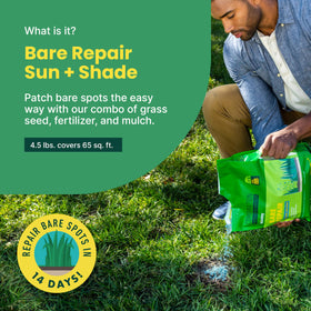 Sunday Bare Repair prep area demonstrates soil loosening for better seed contact.