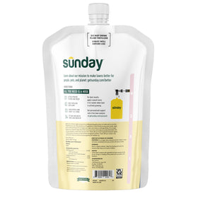 SUNDAY Green Machine covers up to 5,000 sq ft per bottle for large lawns.